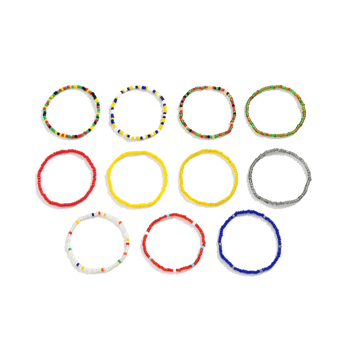 Wholesale Stacked Colorful Beads Rice Beads Set Bracelet